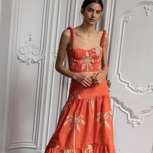 Johanna Ortiz Floral Print Top and Skirt Set - Picture 2 of 4